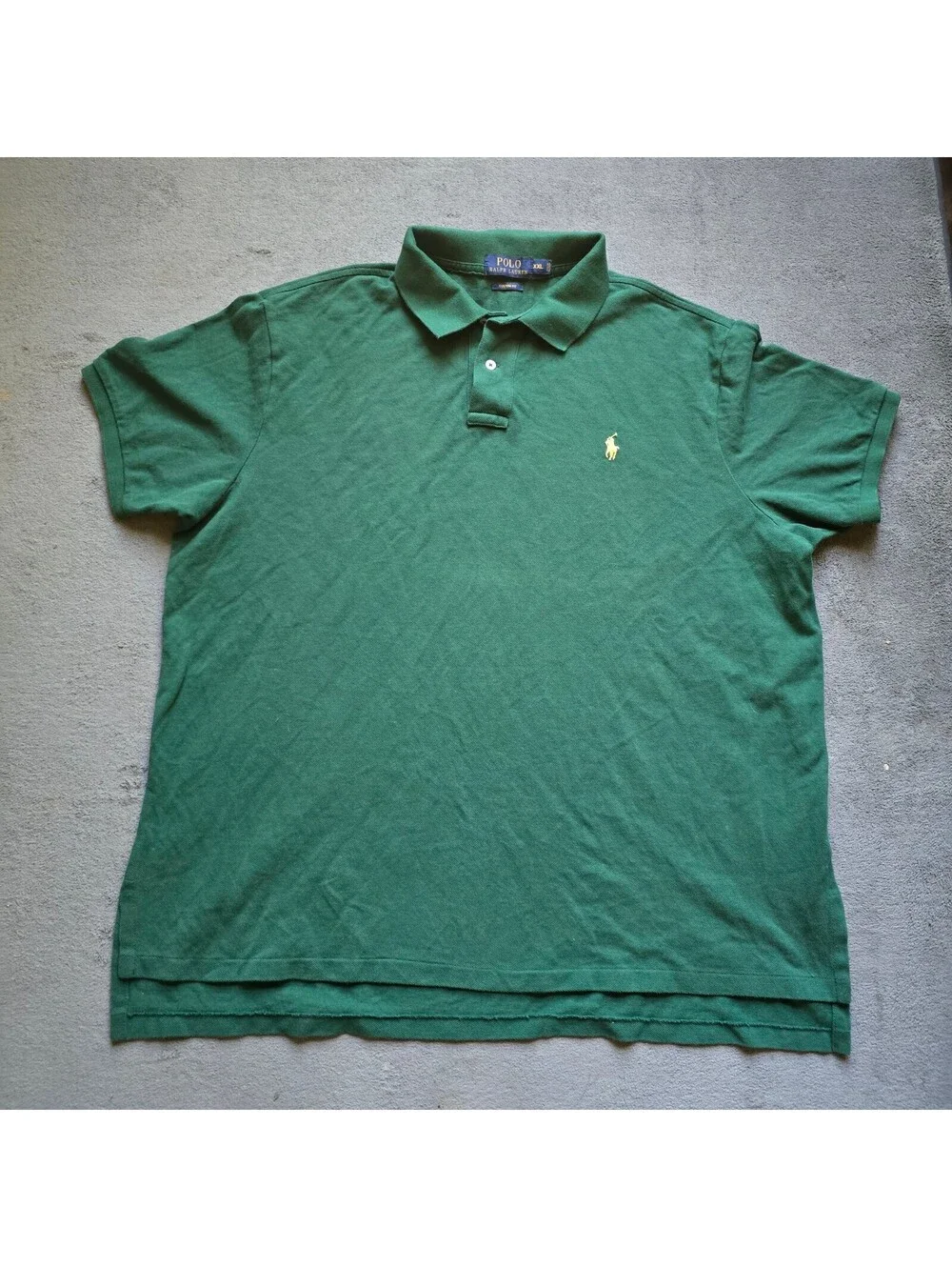 Polo Ralph Lauren Mens XXL Green Short Sleeve Pique Polo Shirt